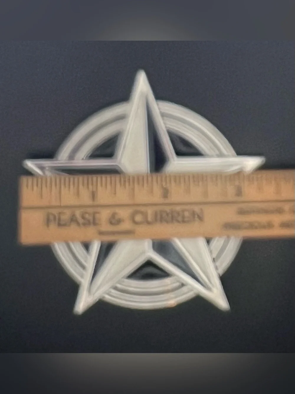 Nautical Star In Circle Black & White Punk Rock Metal Belt Buckle Y2K Era